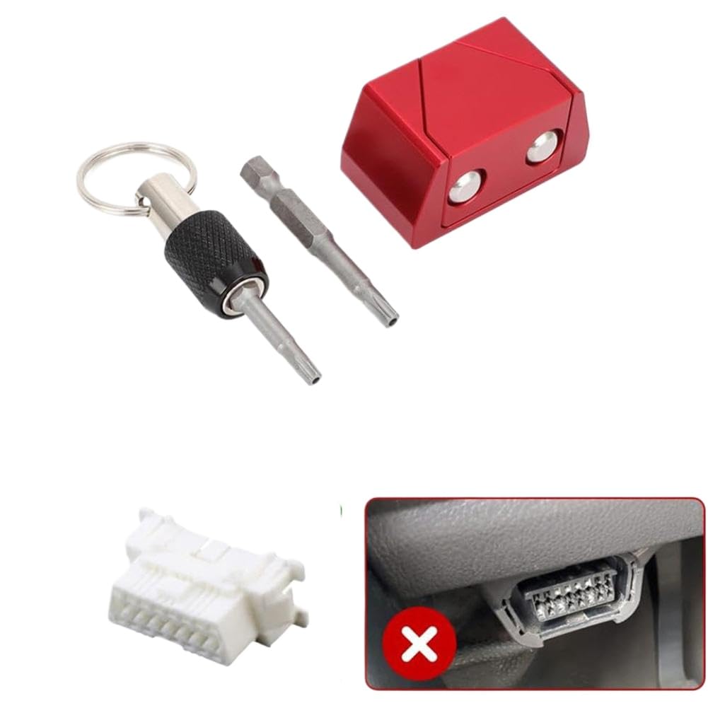 Aluminium OBD II Port Verriegelungswerkzeug Diebstahlschutz Kompatibel Mit Autos SUVs Lkw