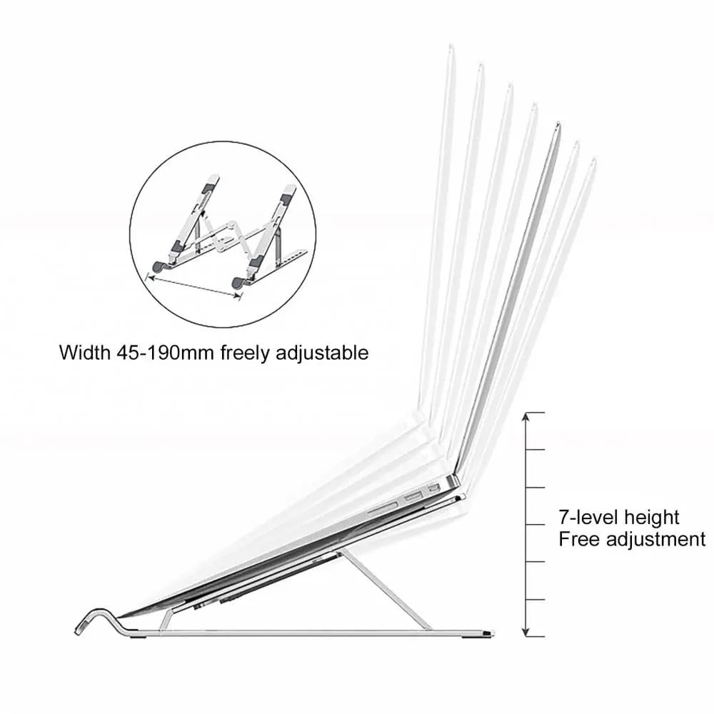podstawka pod laptopa Regulowany Składany Stojak Na Laptopa Ze Stopu Aluminium Przenośny Aluminiowy Uchwyt Na Notebooka Podstawa Tabletu Wspornik Rozpraszający Na Biurku wentylator chłodzący do laptop
