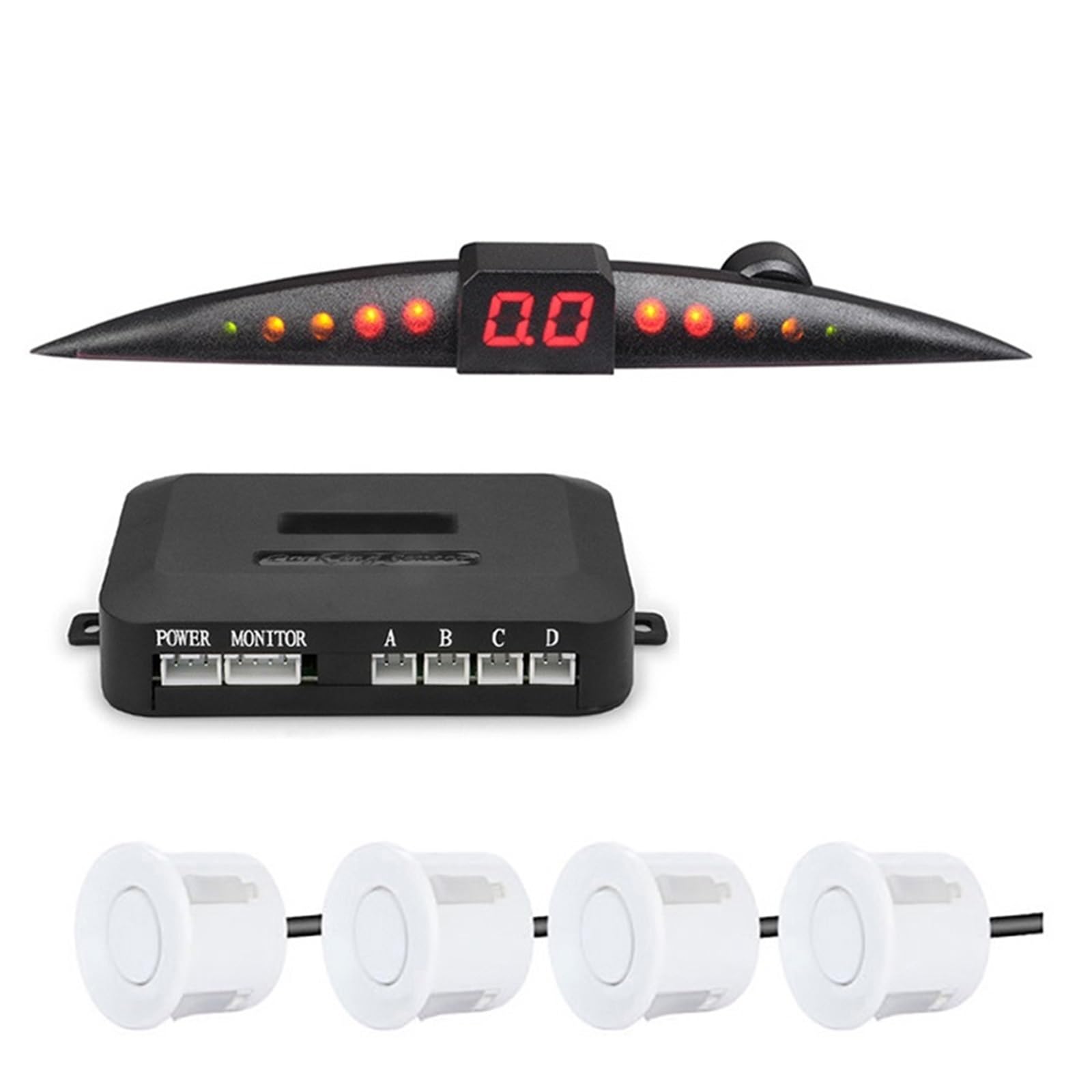radar Recul Kit De Capteurs Stationnement 12 V Pour Voiture Écran LCD Parktronic 22mm Système Surveillance Radar Recul Avec 4