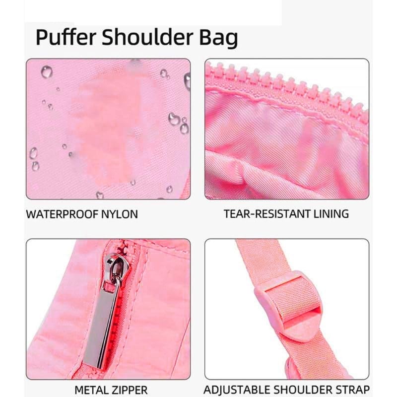 Nylon Quilted Purses Bag Adjustable Shoulder Strap Puffy bag, Multiple Pockets, Underarm Bag Women Versatile Shoulder Bag4