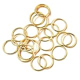 20 Pack Gold Hair Rings Braid Hair Loop Clips Charms Pendant Rings Hair Accessory (20 Gold Rings)