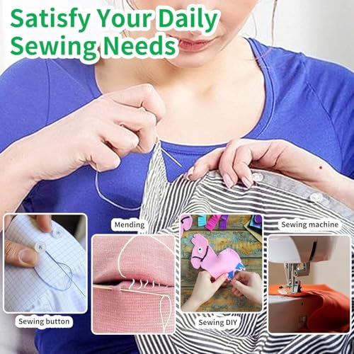 Image of Sewing Kit for Adults, 183PCS Needle and Thread Kit with Basic Sewing Supplies and Accessories for Travel Small Fixes, Emergency Repairs, Beginners, Starter