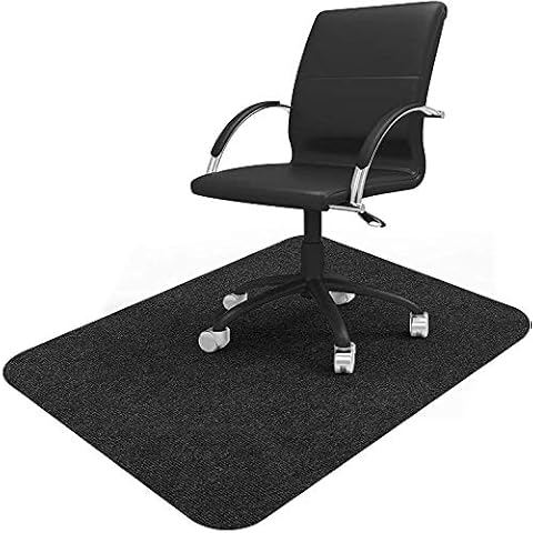 Office Chair Mat for Hardwood Floor, Desk Chair Mats 47" x 35", Hard Floor Protector Mat for Office Chair, Non-slip Gaming Chair Mat for Wooden Floors, Computer Chair Rug for Home & Office (Black) Cover