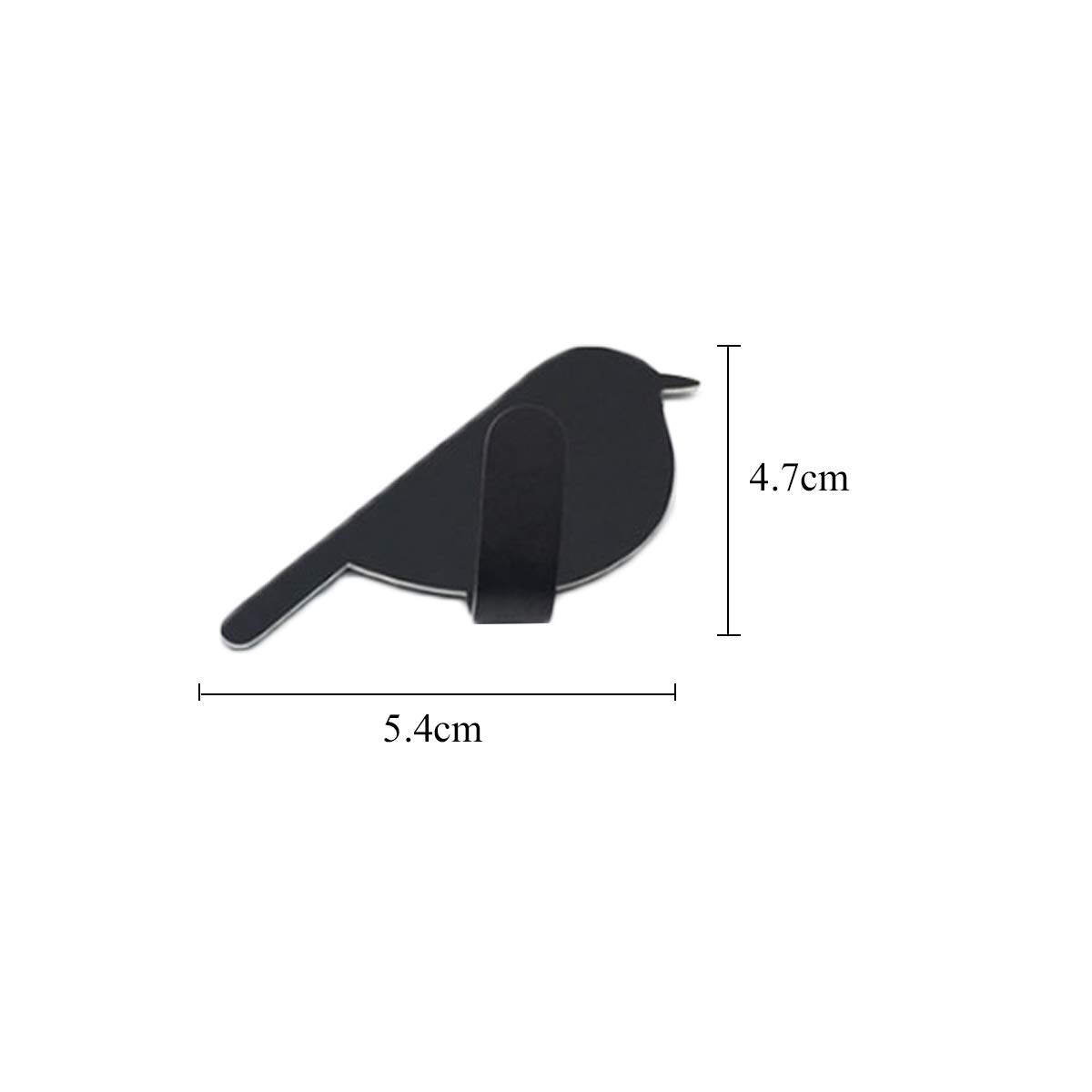 Générique Porte-Serviettes Lot de 6 Crochets à Serviettes Autocollants Crochets pour Peignoirs Crochets muraux créatifs en Forme d'oiseau à Queue Droite en Acier Inoxydable Porte-Serviettes de CU