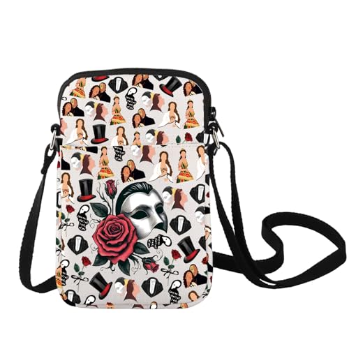 LEVLO Erik's Mask Crossbody Bag Musical Fans Gift Christine Musical Shoulder Bag Mask Theater Merch