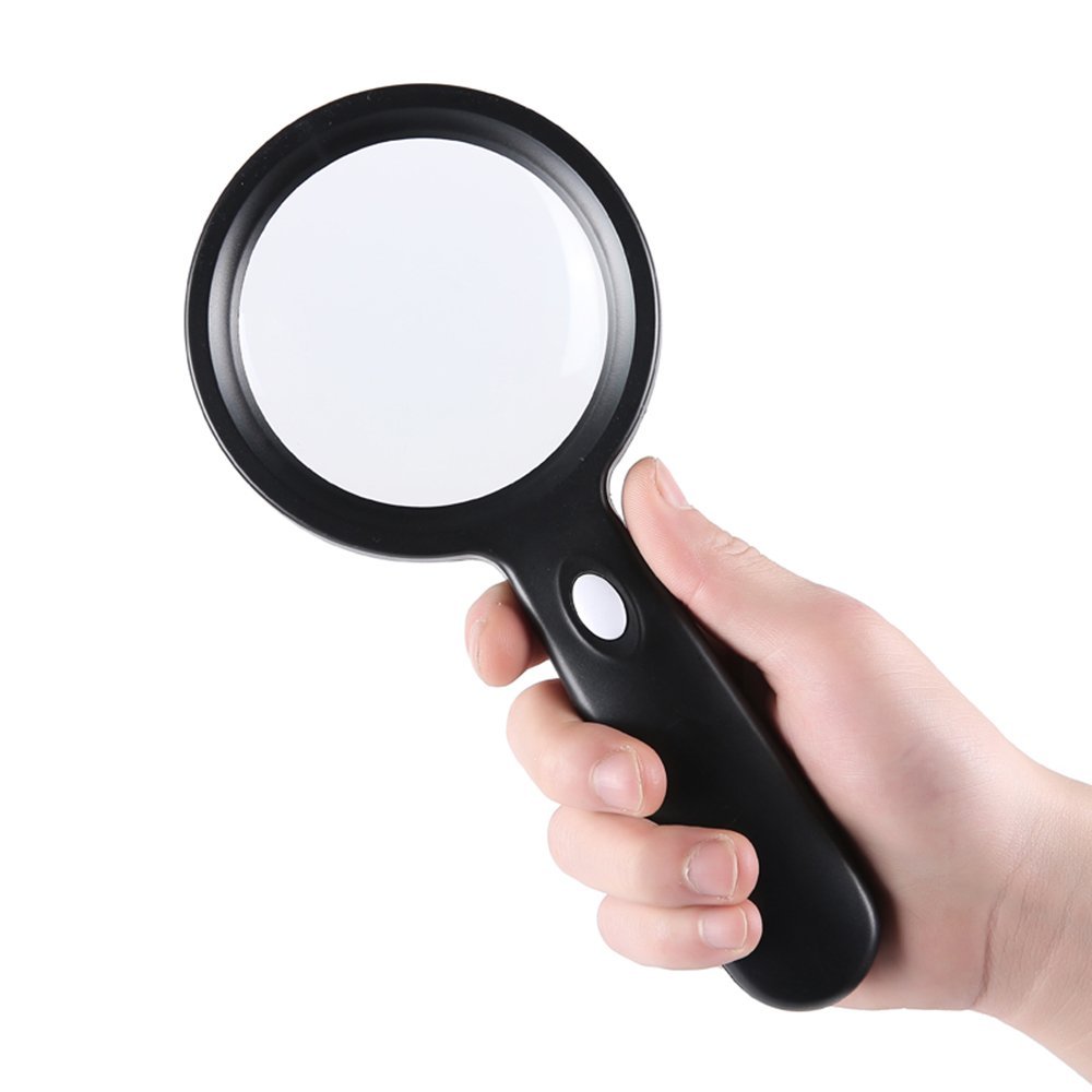 Lente d'Ingrandimento 10 Volte con Lampada, Lettura di Anziani per Bambini Riparazione di telefoni cellulari HD Lente d'Ingrandimento Vetro Ottico 12 luci ad Anello Zoom HD Needed