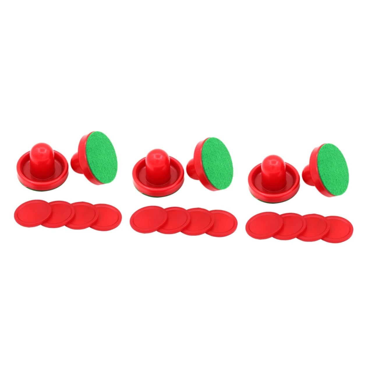 Toyvian 3 Set Accessori Per Hockey Partita Di Hockey Su Aria Tavolo Da Air Hockey L'hockey Gestisce Le Racchette Forniture Per Hockey Da Tavolo Rosso 8 Pezzi*3