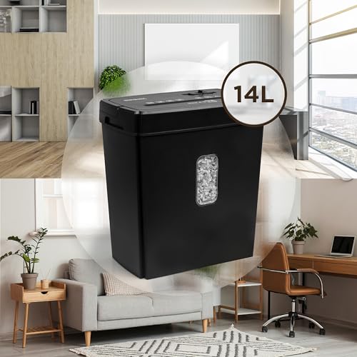 Duronic PS657 Destructora de Documentos | 5 x A4 Capacidad 15 L | Corte Transversal eléctrico 170 W | para el hogar y la Oficina | Destructora de Escritorio | Papelera extraíble - imagen 7