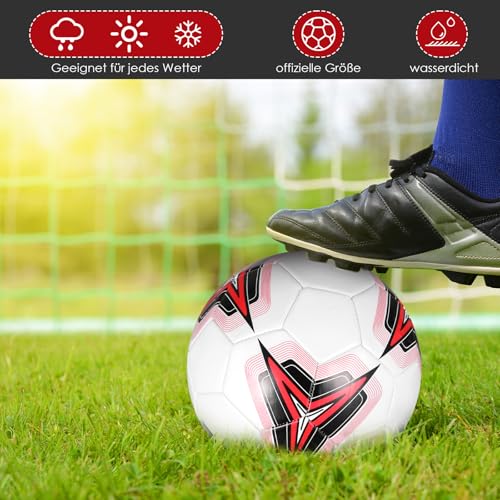 pwavum Balón de fútbol oficial tamaño 5, competición profesional de fútbol al aire libre, fútbol, entrenamiento, fútbol, unisex, para niños y adultos - imagen 3