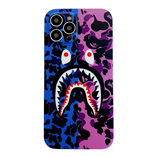 Horublac iPhone 12 Pro Max Soft Case (6.7"), Little Sturdy Durable Frosted Smooth Fashion Cool Design Not Faded Blue Purple Girly Women Flexible iPhone 12 Promax Cover (Zifape)