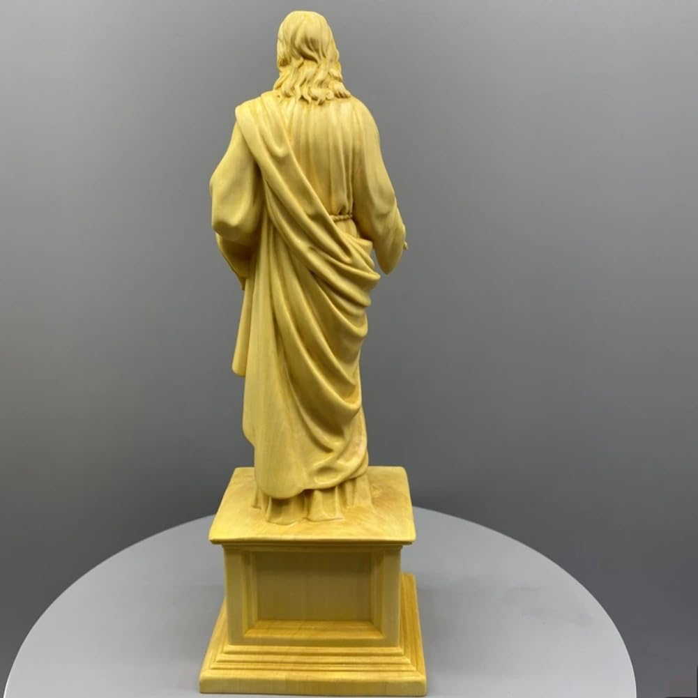 Scultura in legno fatta a mano statue di Gesù Arredamento per la casa Decorazioni Idol Statue Artigianato