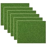 LCFVOFU 6 Stück 25 * 20cm Kunstrasenmatte, Miniatur Garten Kunstgras Dekoration, Mini-Rasenteppich für Miniatur Wiese Modellbau Rasen, DIY, Bildhintergrund, Verzierung