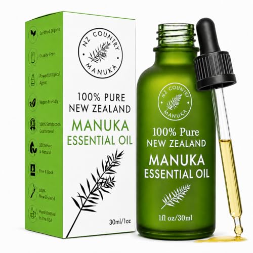 NZ Country Manuka 100% Pure New Zealand Manuka Oil | Organic Essential Oil | 35x Stronger Than Tea Tree | Natural Skin Care | Toenails | Diffuser | Aromatherapy | Nails | Hair | Skin | Lips