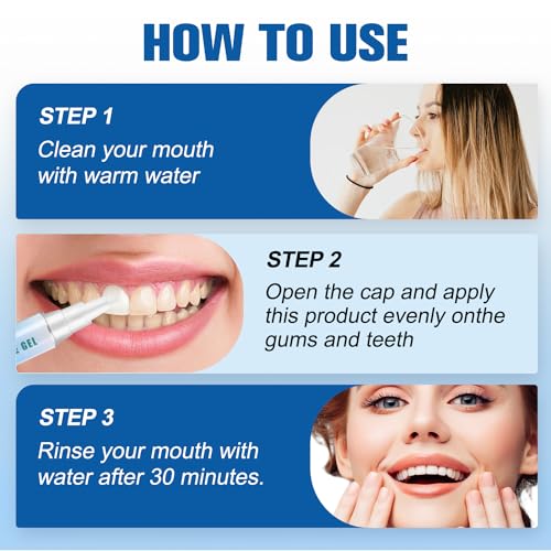 Image of Taileden Gum Therapy Gel, Taileden Gum Care Gel, Taileden Gum Therapy Gel for Recessed Gums, Gum Shield Therapy Gel, Teeth Whitening Essence Pen (3PCS)