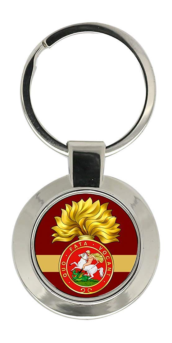Giftshop Uk Unisex Silver Coloured Metal Royal Northumberland Fusiliers, British Army Key Ring