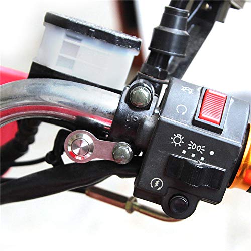 Interruptor de manillar de motocicleta 12V con boton de encendido apagado motor y luz universal 7