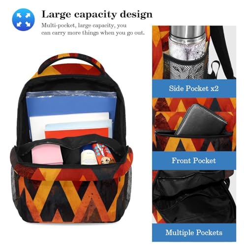Sac à dos graphique vintage avec imprimés rétro et trousse assortie