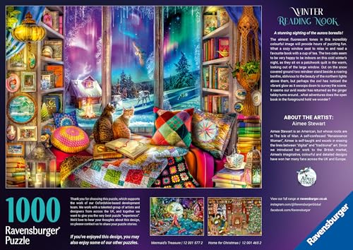 Ravensburger Winter Reading Nook 1000 elementów puzzle dla dorosłych i dzieci w wieku od 12 lat