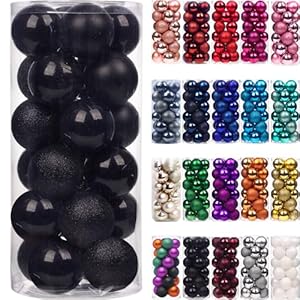 Emopeak 24Pcs Christmas Mini Balls Ornaments for Xmas Christmas Tree – Small Shatterproof Christmas Tree Decorations Hanging Ball for Holiday Wedding Party Decoration