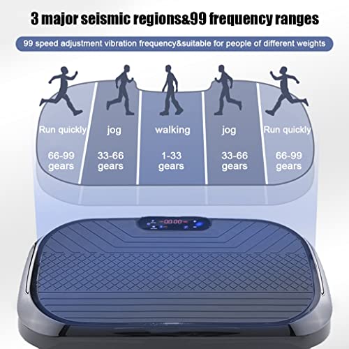 Plataforma vibratoria, masajeador vibratorio de cuerpo completo con velocidad ajustable, control remoto y bandas de resistencia para entrenamiento en gimnasio casero miniatura 3