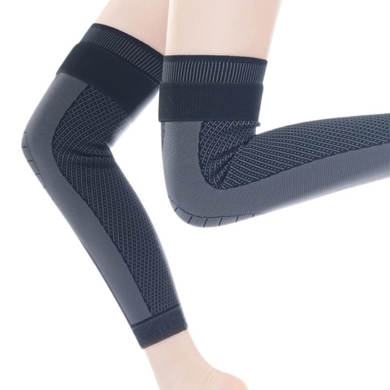 Extended Winter Protective Sleeves Men Women with Fleece Straps Knee Pads for Warmth