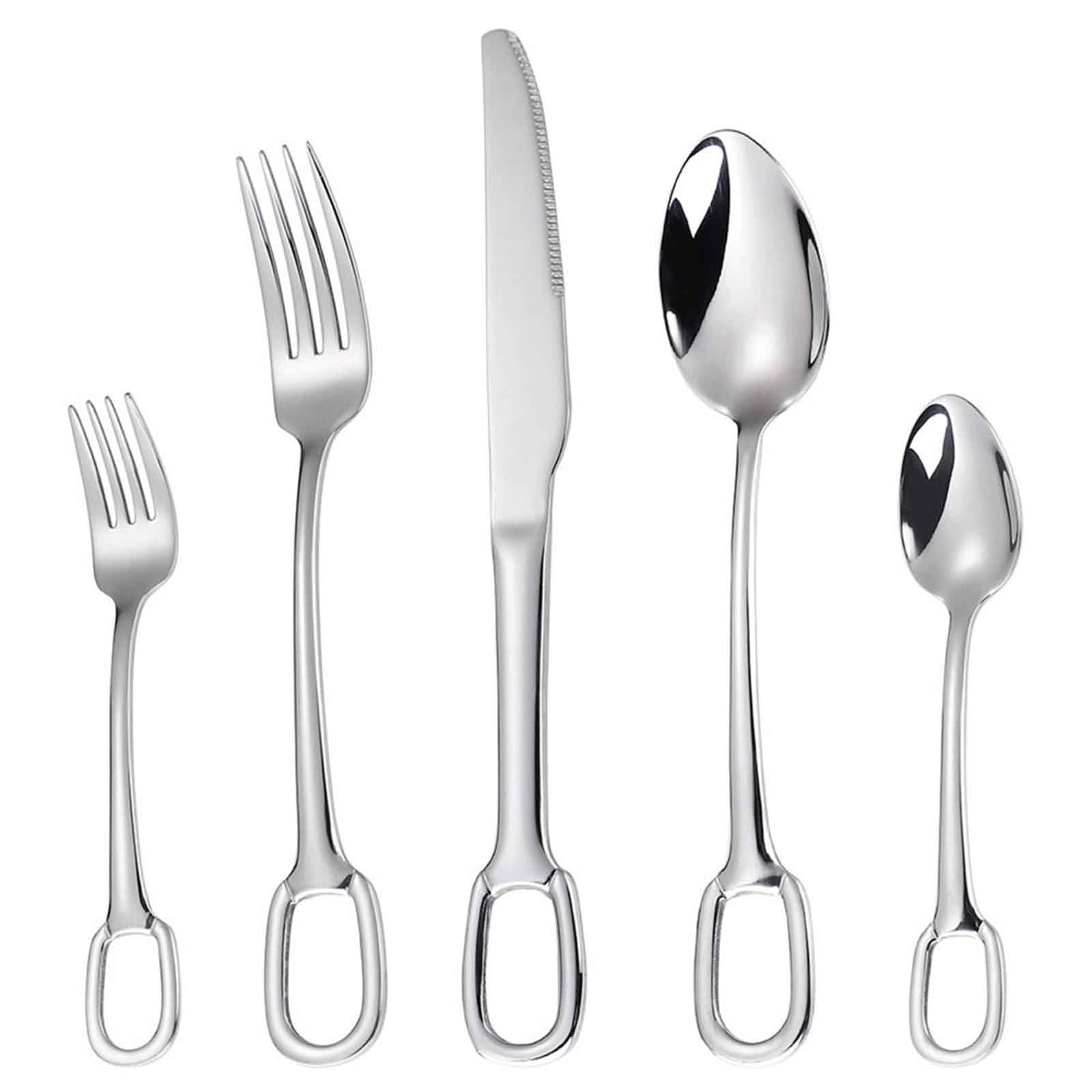 Ensemble Couverts De Table, Set De 5/20 Ménagères Service À Couvert Acier Inoxydable,Ménagère Assortie Poli Miroir, Idéal Comme Cadeau