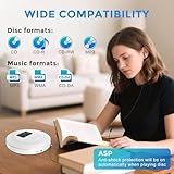 Gueray Portable CD Player Personal CD Players with Headphones LCD Display Anti-Skip Protection HiFi Classic CD Music Player Memory CD Player for Car Home(White) - Image 2