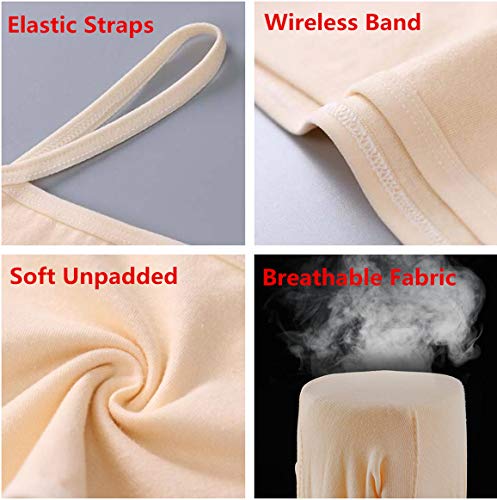 8 Pack Training Bra for Girls 10-12 Cotton Crop Cami Bralette Starter Bras4