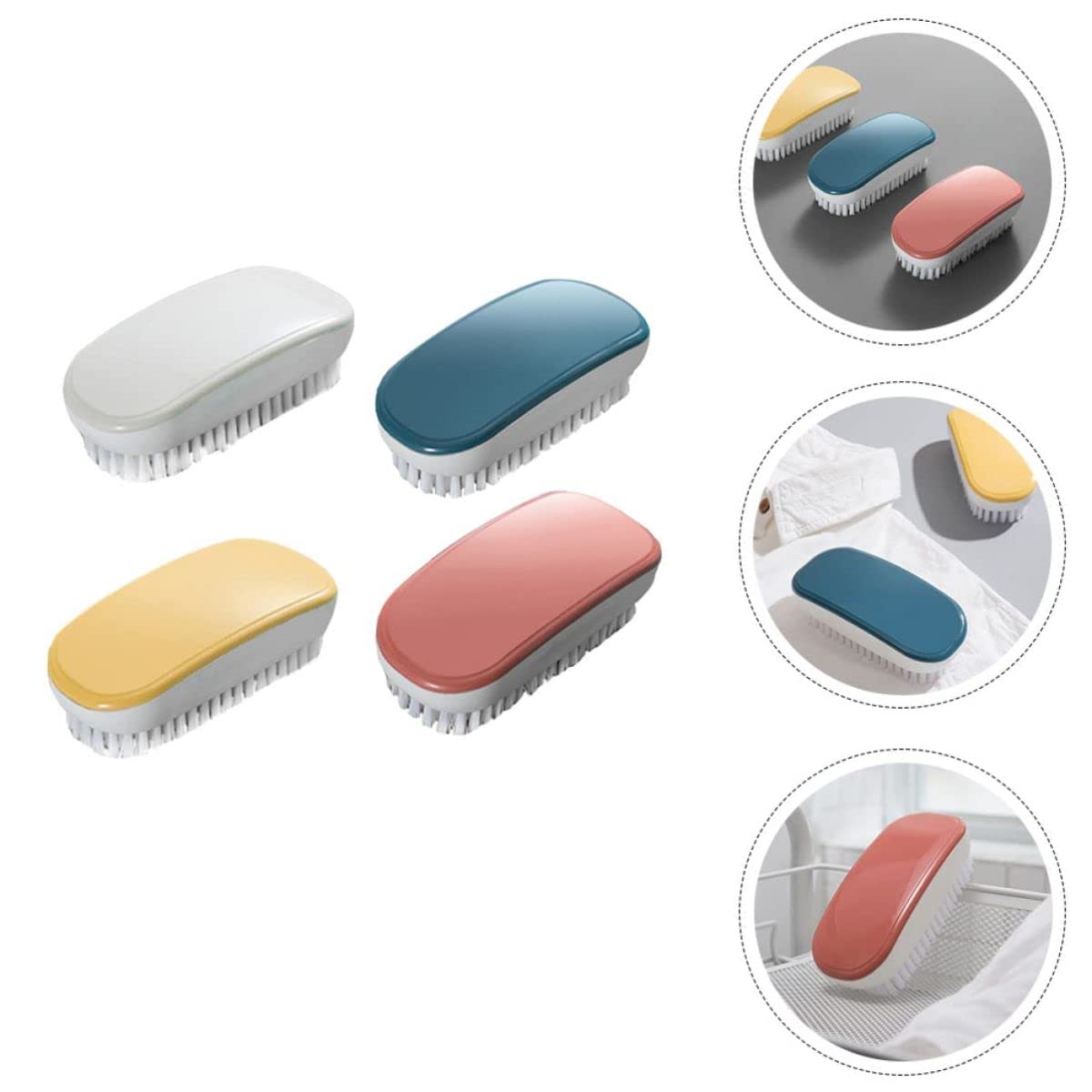 Cepillos para Fregar la Ropa, Cepillo para Ropa, Zapatos, cepillos de Limpieza para el hogar, Cepillo para Limpiar el baño, Cepillo de Mano de Limpieza económico de Fibra de Nailon, Azul