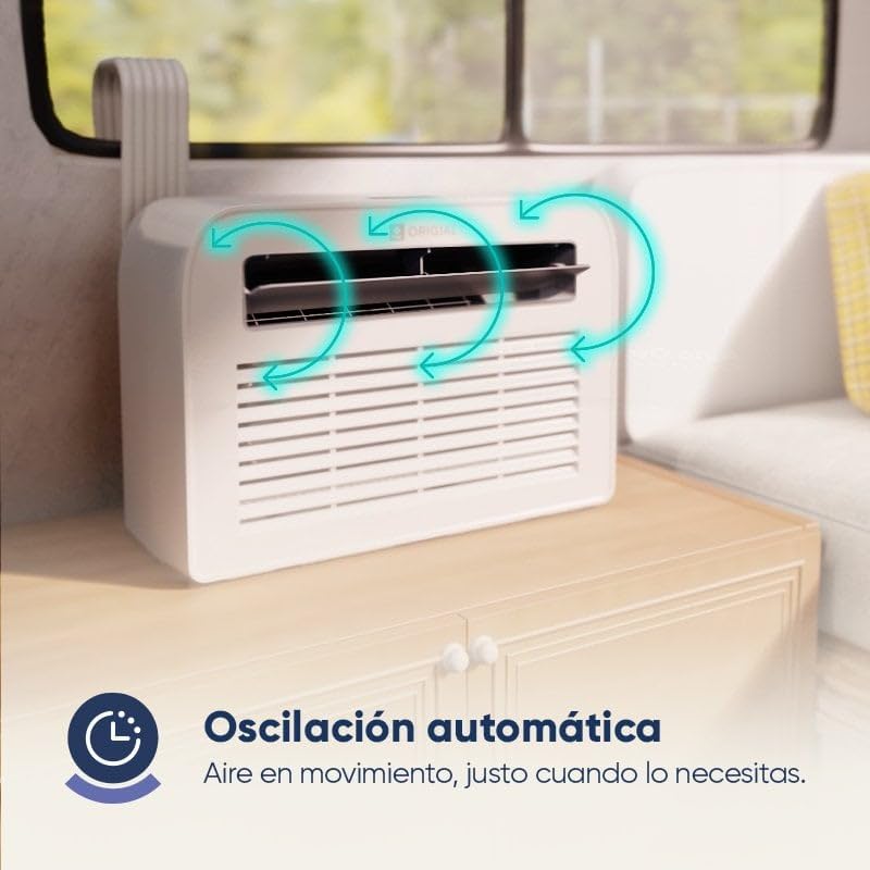Airfeel Caravan 700 Aire Acondicionado Portátil de Ventana, 700 Frigorías / 2800 BTU, Sin Instalación, 3 Modos, Panel Táctil, 390W, Caravanas Autocaravanas y Habitaciones Pequeñas