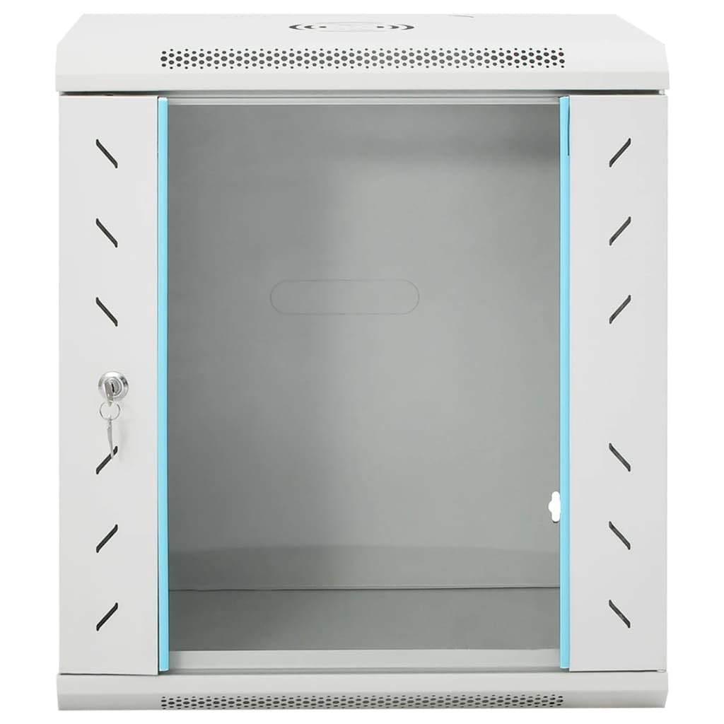 Generico Armadietto di Rete a Parete 12U da 19" IP20 53x40x60 cm,Accessori per Componenti per Computer,Dispositivi archiviazione,Sistemi di archiviazione di Rete,Grey,11.1 kg,30263