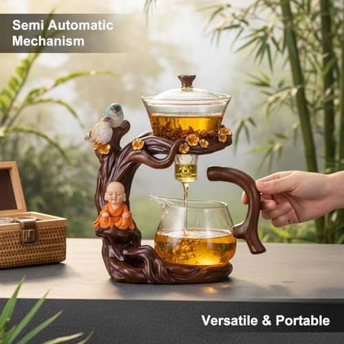 Tetera magnética de vidrio resistente al calor con infusor integrado 3