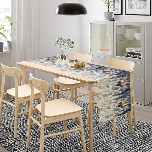 Image of Watercolor Forest Table Runner,Nature Landscape Forest Mountains Rustic Dining Table Ruuner Home Kitchen Party Living Room Table Decoration 13x72 inch