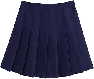 ZHANCHTONG Women's High Waist A-Line Pleated Mini Skirt Short Tennis Skirt