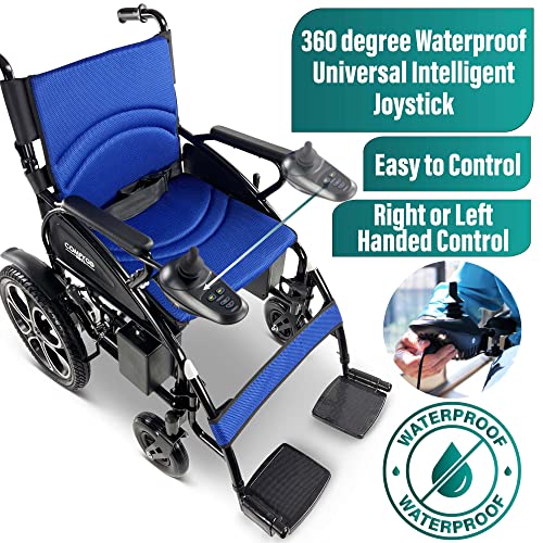 Malisa Portable Electric Wheelchair For Adults, Foldable Dual Motorized Power Wheelchairs, All Terrain Folding Wheel Chair, Comfortable Lightweight Travel Wheelchair #TOP2