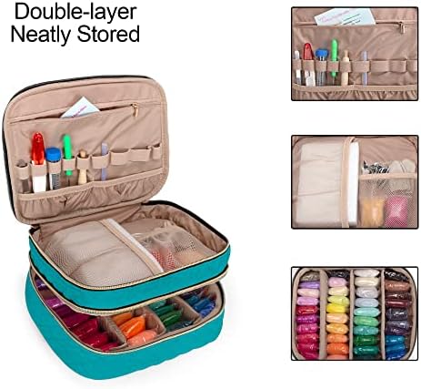 LoDrid Needle Felting Kit, Portable Storage Bag with Needle Felting Supplies, Craft Carry Case with DIY Needle Felting Starter Set for Adults Kids, 40 Colors Wool Roving, Green (Patented Design)