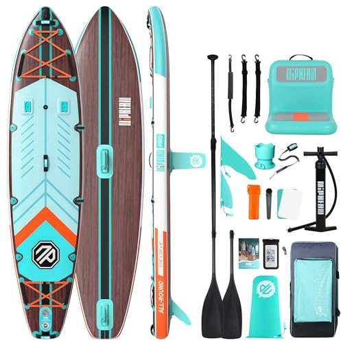 Niphean PRO (Extra Large) Inflatable Paddle Board with Seat, 11'6'/12'6' Stand Up Paddle Board with...