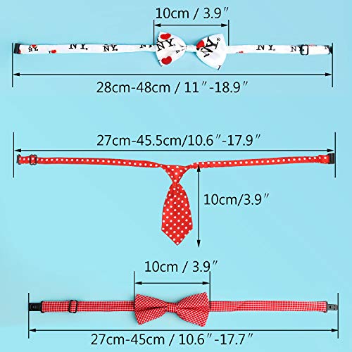 Segarty Dog Neckties and Bow Ties, 30pcs Adjustable Dog Ties and Bowties for Small Puppy Medium Large Boy Girl Dog Cat Pet as Grooming Accessories, Festival Wedding Holiday Tie Gift