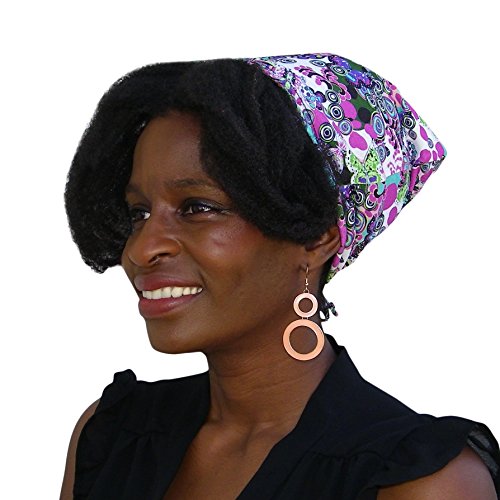 Satin Life Adjustable Drawstring Patterned Satin Lined Hat Cap Beanie â€¦ (Butterfly & Circles)