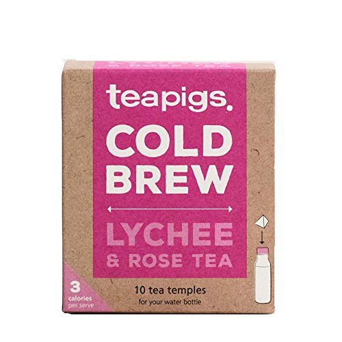 Teapigs Lychee and Rose Cold Brew Tea Bags (1 Pack of 10 Tea Bags)