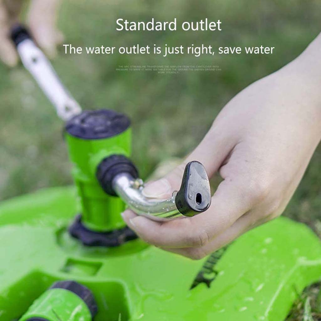WZX Irrigatore da Giardino per impieghi gravosi, irrigatore da Giardino Regolabile a 360 Gradi, 2 Braccia, spruzzatore Durevole per Piante, Facile connessione del Tubo