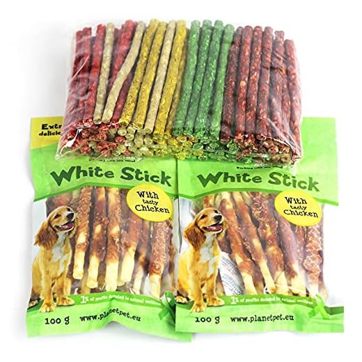 122 Unidades de Snacks y Palitos Dentales para Perros - Chuches para Perros Medianos y Grandes - 1000 g