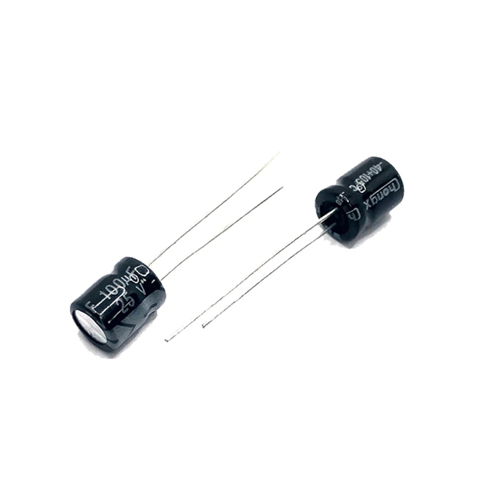 Condensateurs électrolytiques 25V 100UF 6x7mm en aluminium pour circuits électroniques - 50 pièces