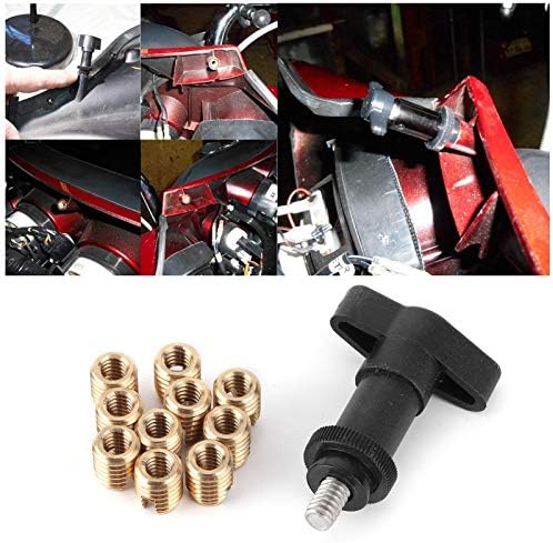 Miniatura 3 de Kit de reparación de carenado, kit de reparación de inserción de carenado de motocicleta, tornillos de latón con mango en T, herramienta de