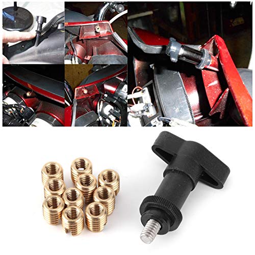 Miniatura 9 de Kit de reparación de carenado W Kit de reparación de carenado de motocicleta, tornillos de latón con mango en T, herramienta de instalación para