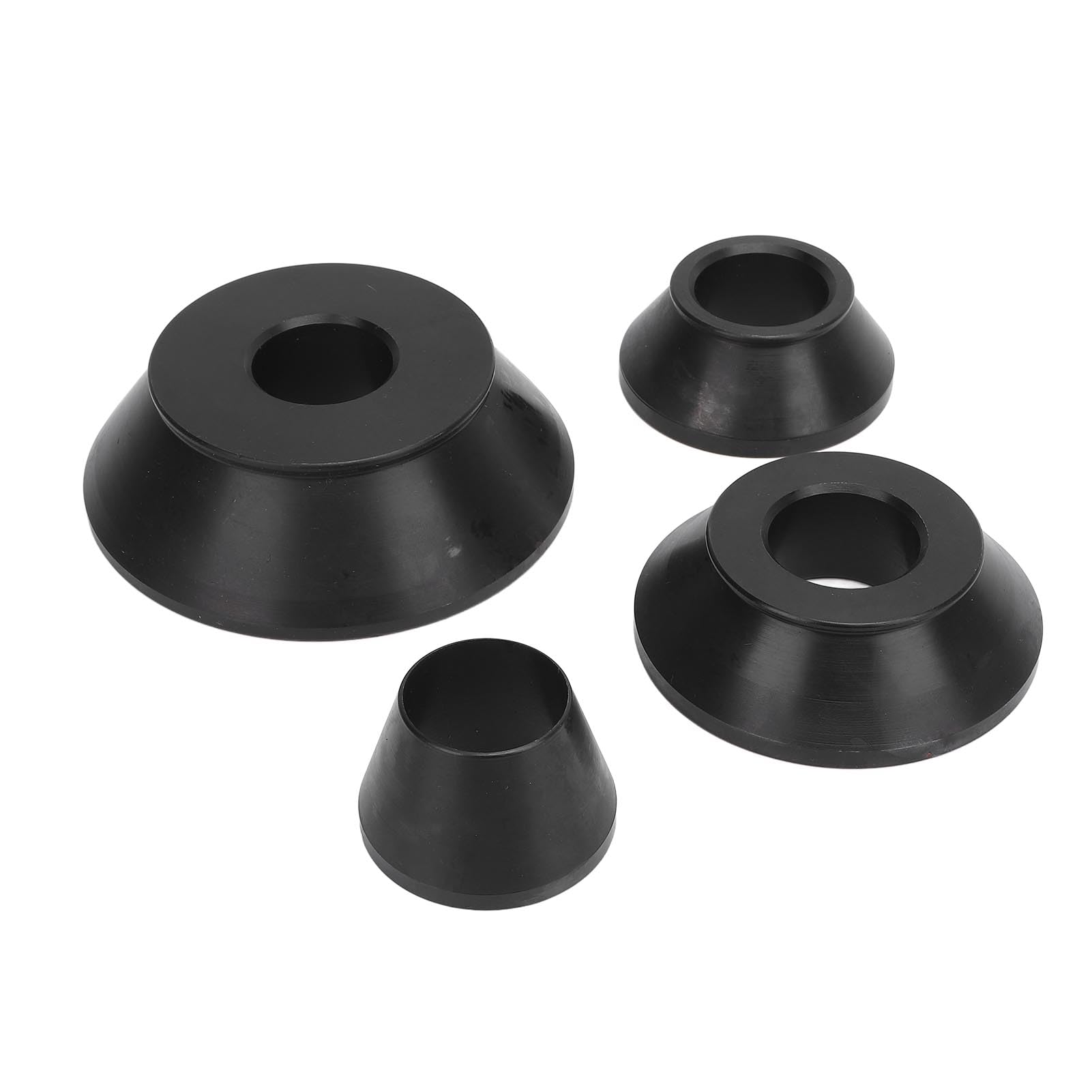 Juego de Conos Equilibradores de Neumáticos Duraderos y Versátiles para Eje de 38mm SUV Camión Caravana Metal Negro 4 Unidades