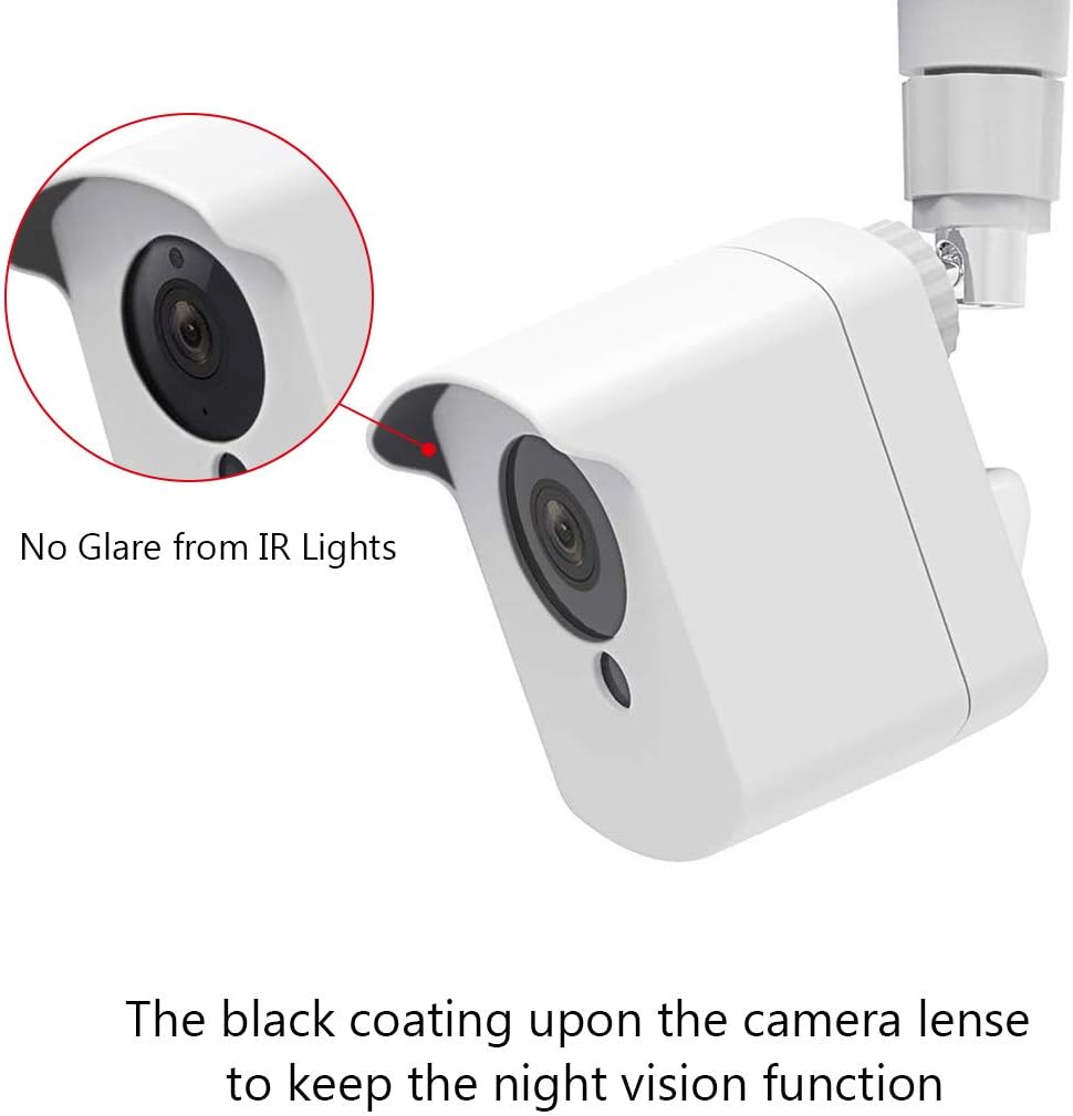 Wyze Camera Wall Mount Bracket, Protective Cover with Security Wall Mount for Wyze Cam V2 V1 and Ismart Spot Camera Indoor Outdoor Use, White (1 Pack) - by Mrount