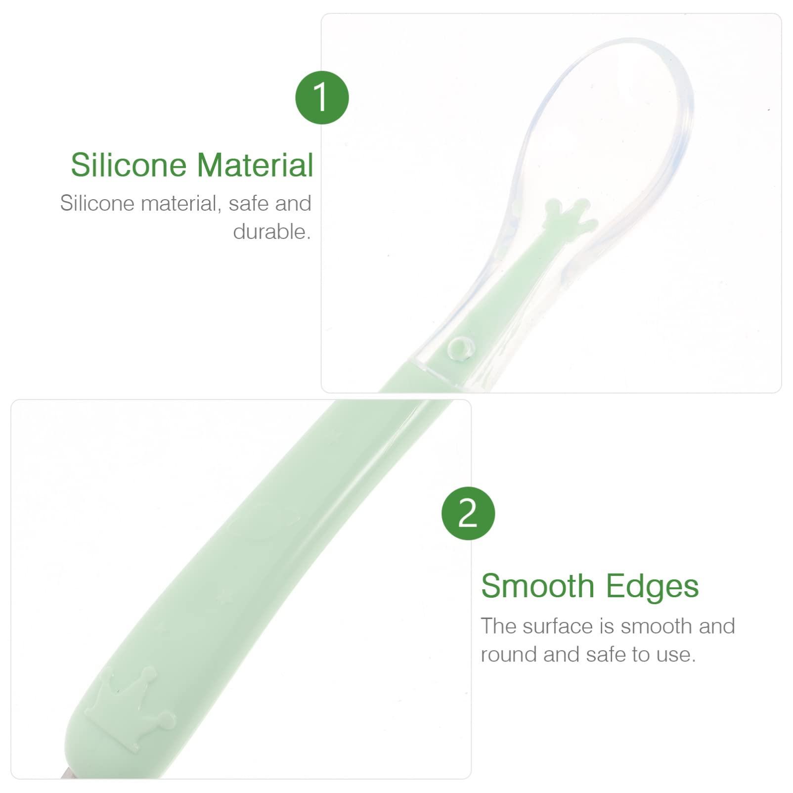 Toddmomy Cuillère à Pamplemousse Bébé - Cuillère à Bord Dentelé Pour Fruits - Idéal Pour Purées Et Premiers Repas