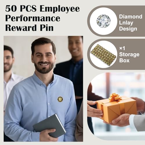 Image of Ferreve 50 /20 Pcs Year of Service Pins Employee Excellence Award Lapel Pin Performance Recognition Reward Anniversary