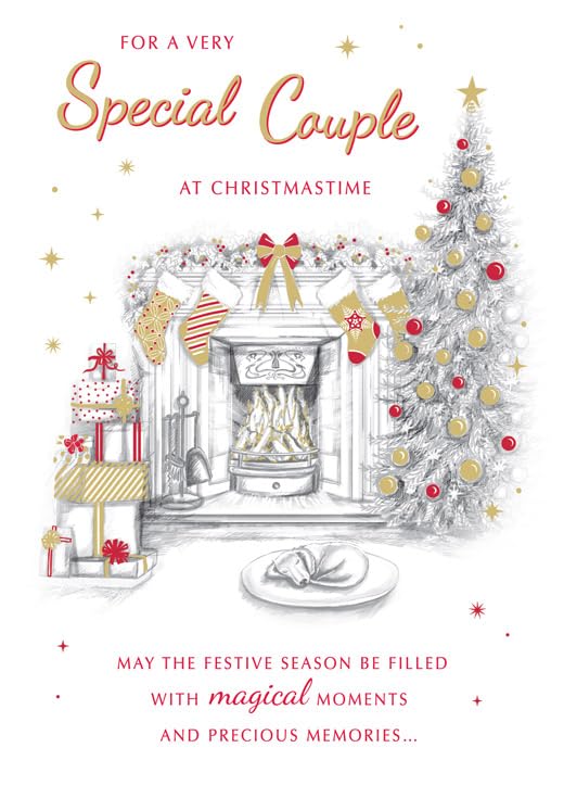 Christmas Card For a Special Couple at Christmastime - 9 x 6 inches - Piccadilly Greetings